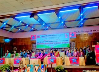 नेपाल निजामती कर्मचारी संगठनद्वारा तीजको अवसरमा सुभकामना आदानप्रदान